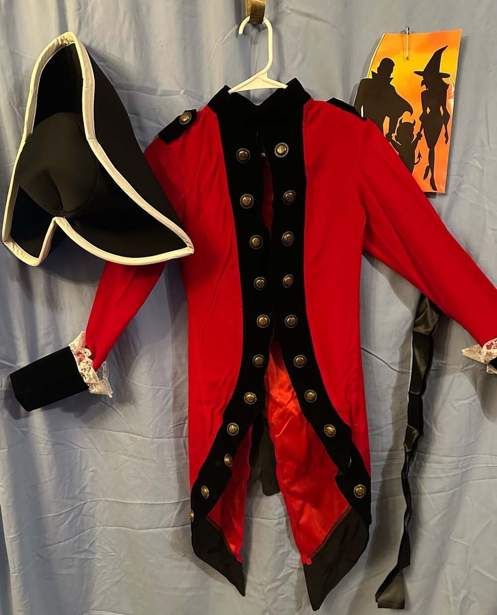 Spirit Halloween Red Pirate Captain Tailcoat Costume, Size Small